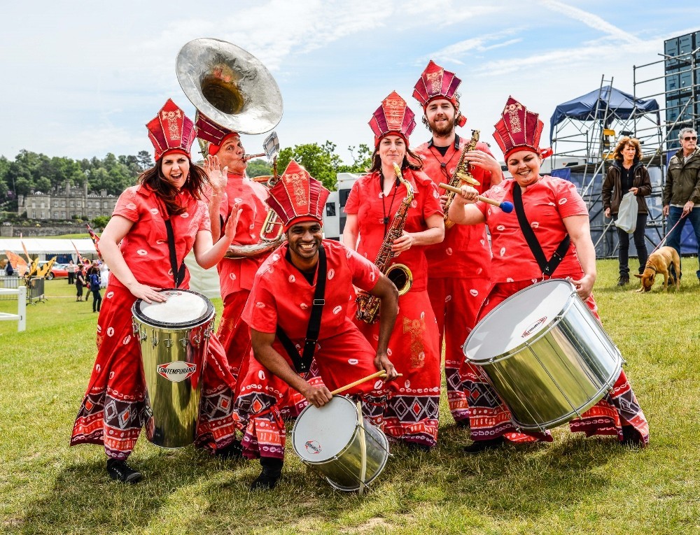 Carnival band with drums