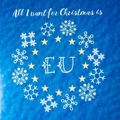EU flag as a Christmas Card